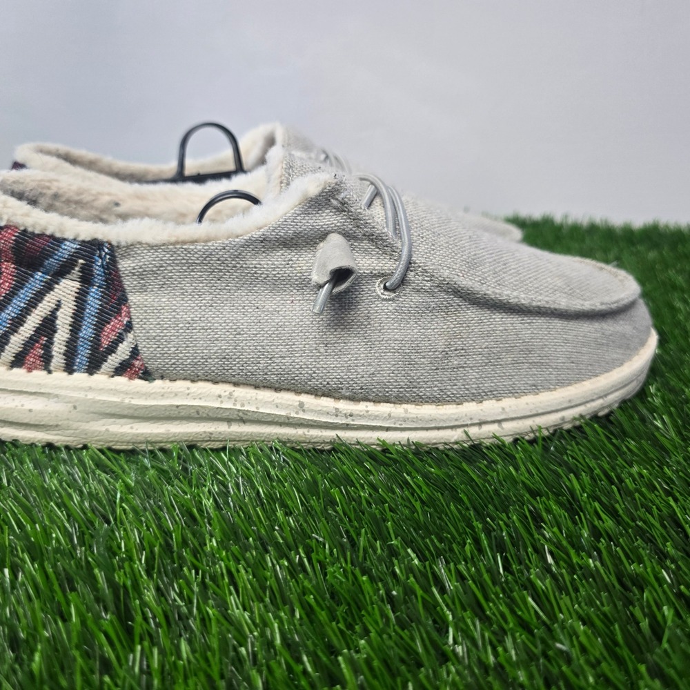 Hey Dude Wendy Grey Cozy Fur Lined Slip On Shoes Size 8 Womens - Picture 5 of 11